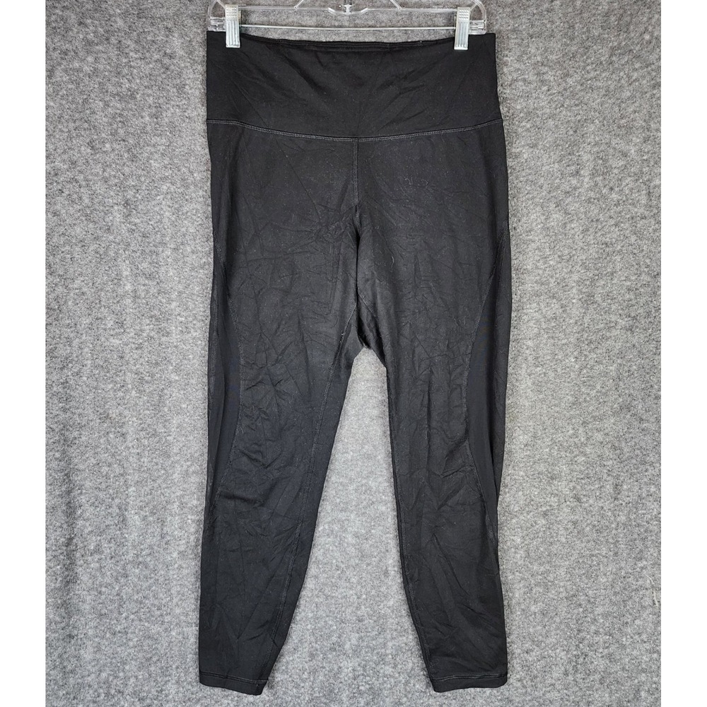 Old Navy Leggings Womens 28 Elevate Go-Dry Black High Waisted Compression EUC